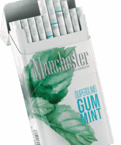 Manchester Superslims Gum Mint naneli sakız aromalı superslim sigara paket görseli