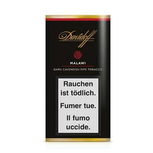 Davidoff Malawi Dark Cavendish premium aromatik pipo tütünü paket görseli