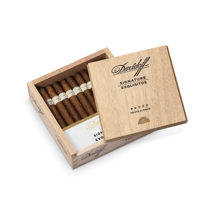 Davidoff Signature Exquisitos kısa ama etkili yapısıyla dikkat çeker, sipariş ver orijinal puro satın al ve hafifliğin zarafetle buluştuğu noktayı keşfet