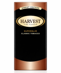 Harvest Super Slim Sweet Coffee, kahve aroması ve superslim tasarımıyla yumuşak içimli premium aromatik sigara deneyimi sunuyor.