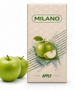 Milano Apple (Elma Aromalı) Sigara, ferah elma aroması ve yumuşak içim karakteriyle premium aromatik sigara deneyimi sunuyor.