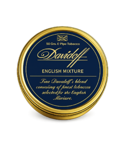 Davidoff English Mixture Pipo Tütünü, Virginia, Burley, Latakia ve Perique harmanıyla dengeli English blend pipo deneyimi sunuyor.