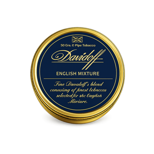 Davidoff English Mixture Pipo Tütünü, Virginia, Burley, Latakia ve Perique harmanıyla dengeli English blend pipo deneyimi sunuyor.