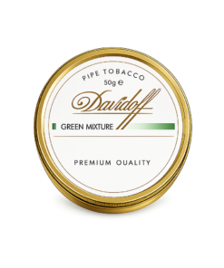 Davidoff Green Mixture Pipo Tütünü, Virginia, Burley ve Black Cavendish harmanıyla yumuşak içimli premium pipo tütünü deneyimi sunuyor.