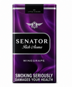 Senator Rich Aroma Winegrape Sigara, yoğun üzüm aroması ve yumuşak içim karakteriyle premium aromatik sigara deneyimi sunuyor.