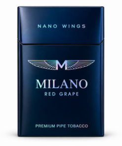 Milano Red Grape Nano Wing Super Slim, kırmızı üzüm aroması ve ince superslim tasarımıyla premium aromatik sigara deneyimi sunuyor.