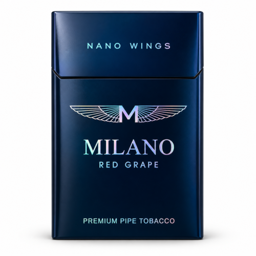 Milano Red Grape Nano Wing Super Slim, kırmızı üzüm aroması ve ince superslim tasarımıyla premium aromatik sigara deneyimi sunuyor.