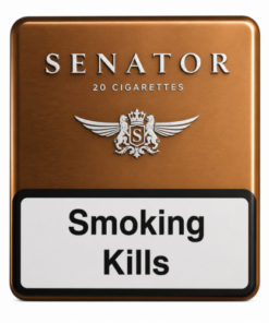 Senator Dark Crema Metal Kutu, kremsi aroma karakteri ve premium metal kutu tasarımıyla yumuşak içimli aromatik sigara deneyimi sunuyor.