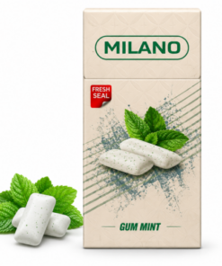 Milano Gum Mint İthal Sigara, sakız ferahlığı ve yoğun nane aromasıyla premium aromatik sigara deneyimi sunuyor.