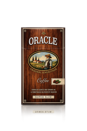 Oracle Coffee Superslim Sigara, kahve aroması ve superslim tasarımıyla yumuşak içimli premium aromatik sigara deneyimi sunuyor.
