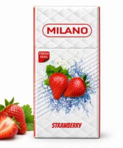 Milano Strawberry (Çilek Aromalı) Sigara, yoğun çilek aroması ve kaliteli tütün harmanıyla aromatik premium sigara deneyimi sunuyor.
