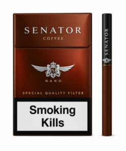 Senator Nano Coffee Sigara Kahve Aromalı, yoğun kahve aroması ve yumuşak içim karakteriyle premium aromatik slim sigara deneyimi sunuyor.