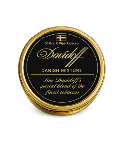 Davidoff Danish Mixture Pipo Tütünü, Virginia, Burley ve Black Cavendish harmanıyla yumuşak içimli premium aromatik pipo tütünü deneyimi sunuyor.